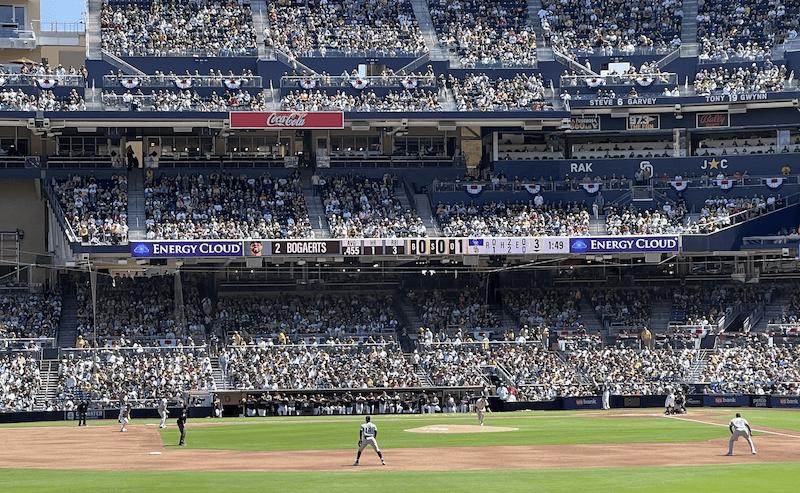 Energy Cloud signage installed at Petco Park